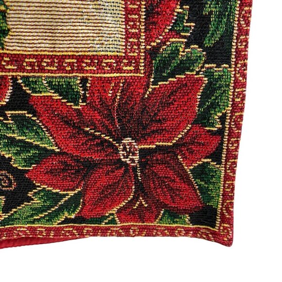 St. Nicholas Square Cardinals Holly Poinsettia 64" Table Runner Christmas Decor - Picture 4 of 5